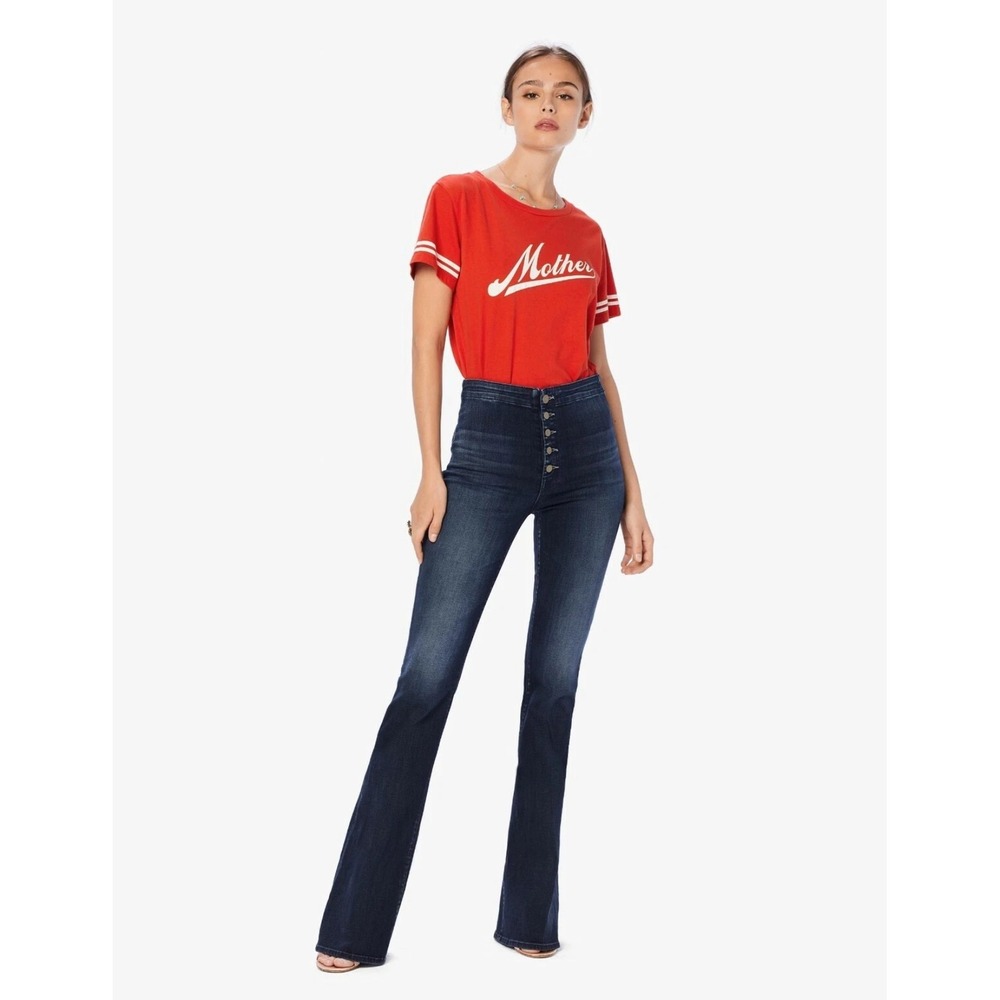 Mother Hollywood Pixie Cruiser Flare Two Strangers Ride On The Subway Jeans 26